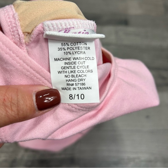 Basic Moves Toddler Girls Pink Leotard 8/10 - Picture 5 of 6